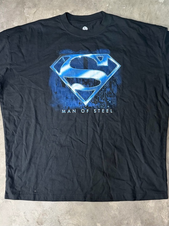 DC Other - DC Man of Steel Black T-Shirt with Blue Logo